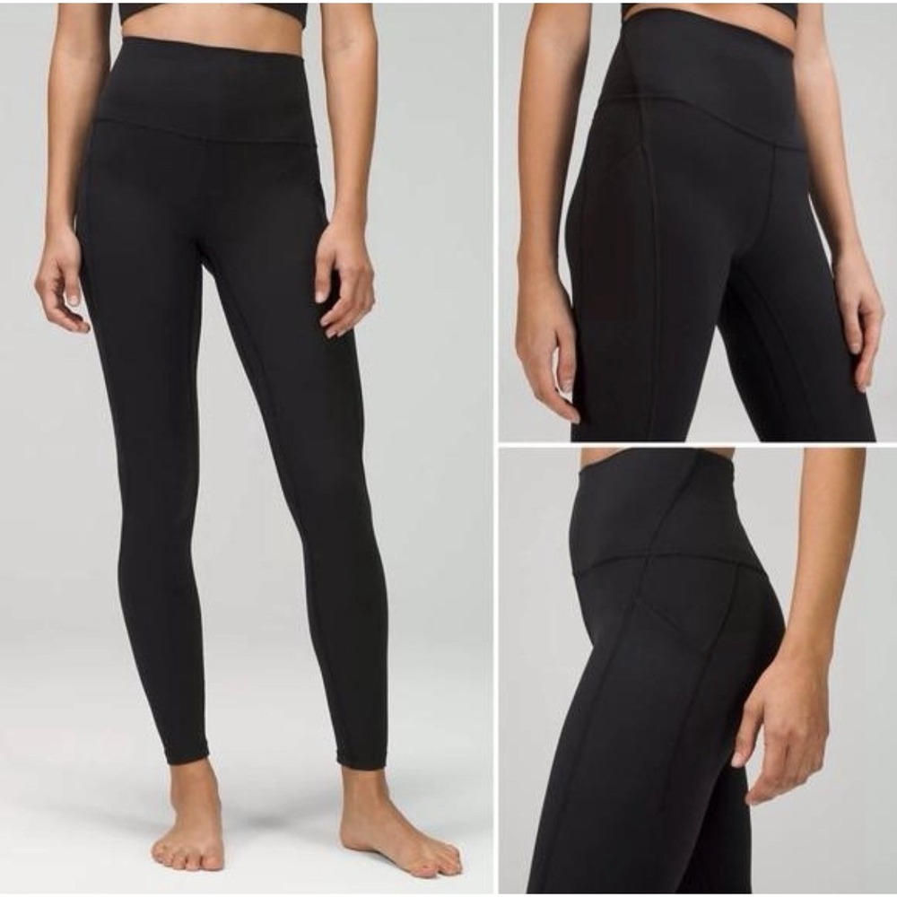 NWT Lululemon Align High Rise Pant 25" Pockets Size 4 Black Leggings $128 NEW - Picture 10 of 13